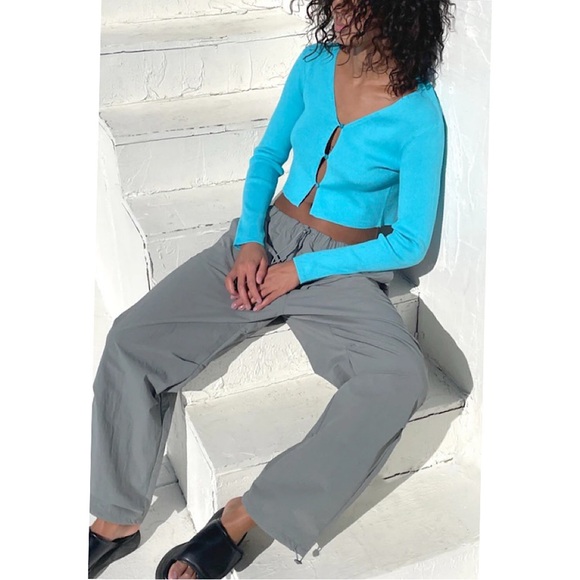 Oak and Fort Nylon Parachute Pants, Sedona Sage Green, Size XXS - Picture 2 of 5